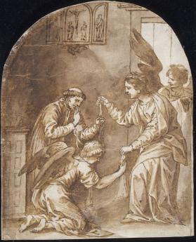 St. Simon Stock Receiving the Scapulary from the Virgin(?)