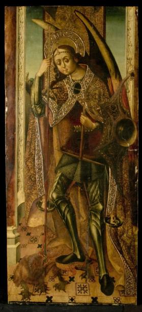 Saint Michael (one of a pair).