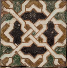 Cuenca style tile from the former synagogue and church of El Tránsito, Toledo