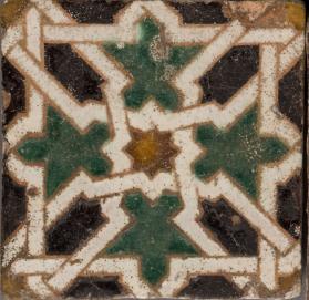 Cuenca style tile from the former synagogue and church of El Tránsito, Toledo