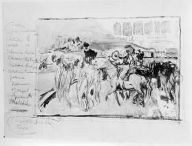Sketch for Vision of Spain (The Provinces of Spain). Sevilla. The Bullfighters