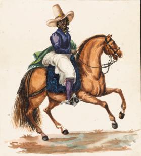Afro-Hispanic Equestrienne (Profile Right), Lima