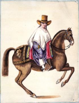 Peruvian Woman on Horseback