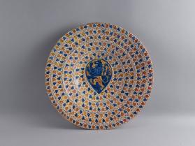 Plate with the Arms of the Nori Family of Florence, Italy, [Francesco Nori, Florence, Italy, 1430-1478]