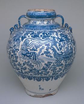 Jar with handles (Talavera Poblana)