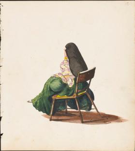 A Woman (Tapada), Seated in Green Skirt, Lima