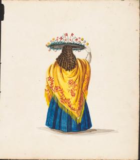 Misturera (Flower and Spice Carrier) in a Procession, Lima