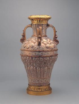 Lusterware Vase with Handles